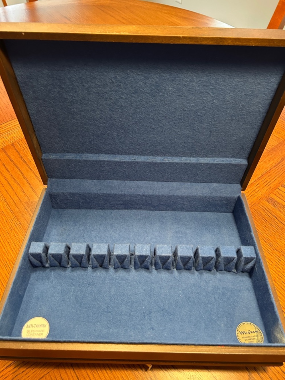 McGraw Anti Tarnish Silverware Chest with navy blue Insert